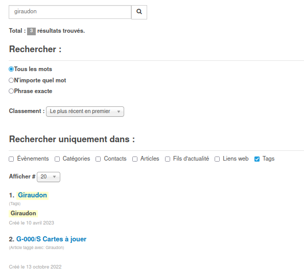 recherche giraudon tag